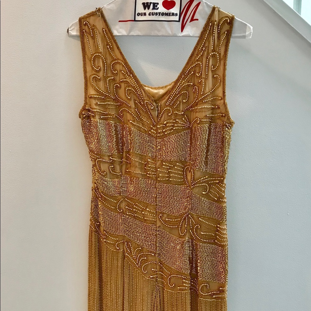 Custom Beaded Gown +Wide Kick-pleat - Picture 5 of 15
